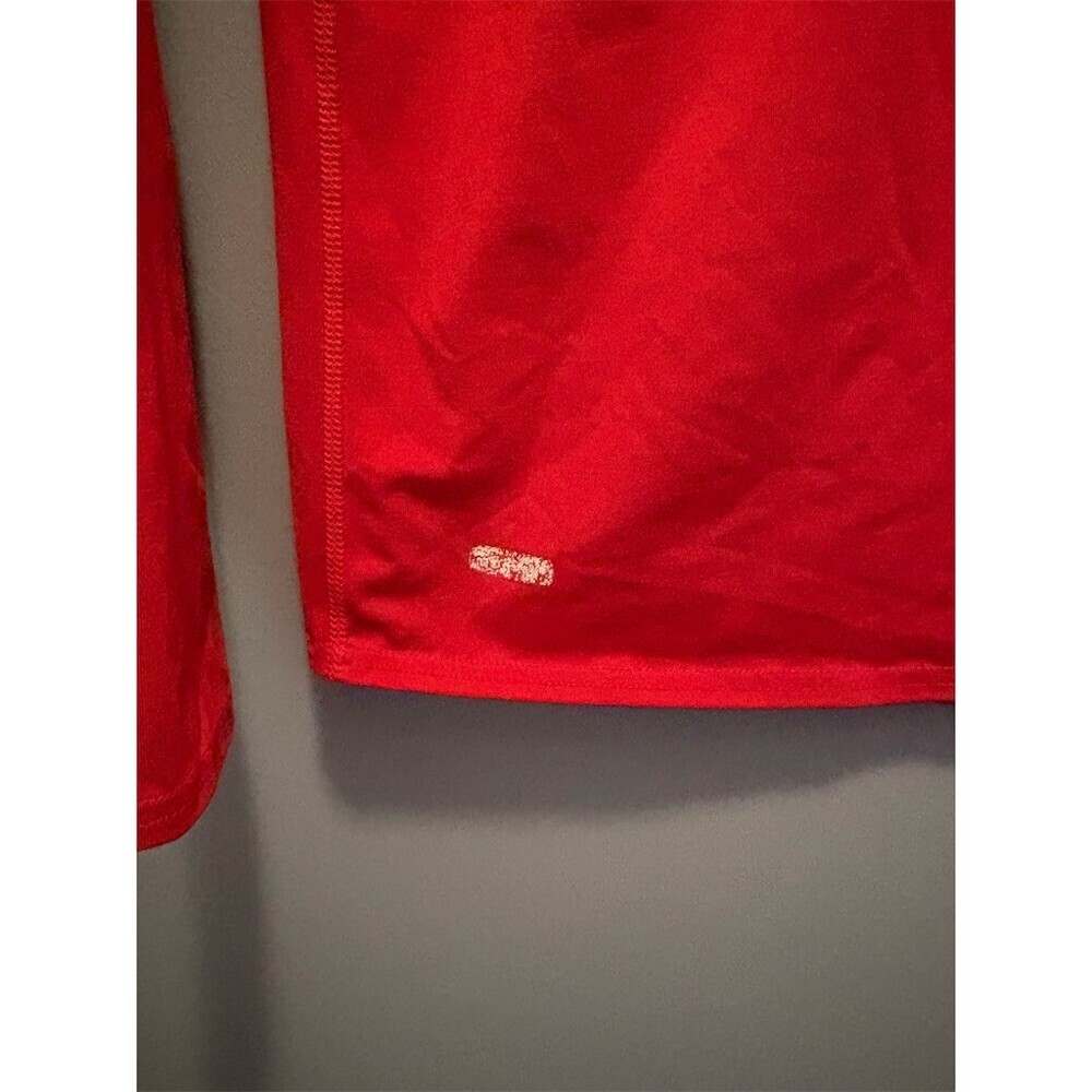 Nike Pro Dri-FIT Men's Compression Mock Neck Long Sleeve Shirt Red Size L - Picture 4 of 5